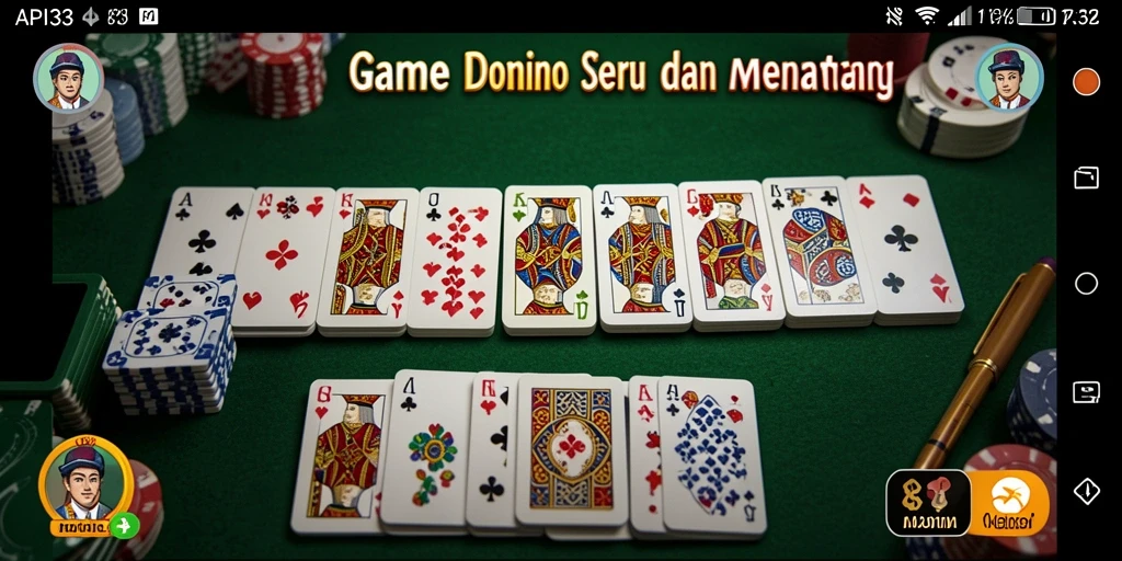 Tangkapan layar gameplay API33 yang menegangkan dalam permainan Domino.