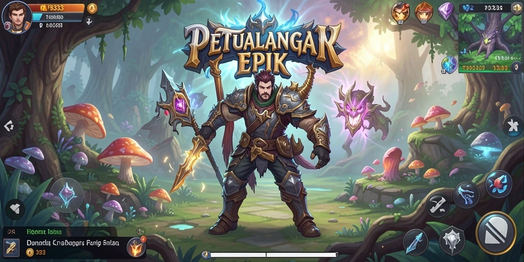 Screenshot gameplay FB333 menampilkan aksi pertarungan yang seru dan karakter epik.