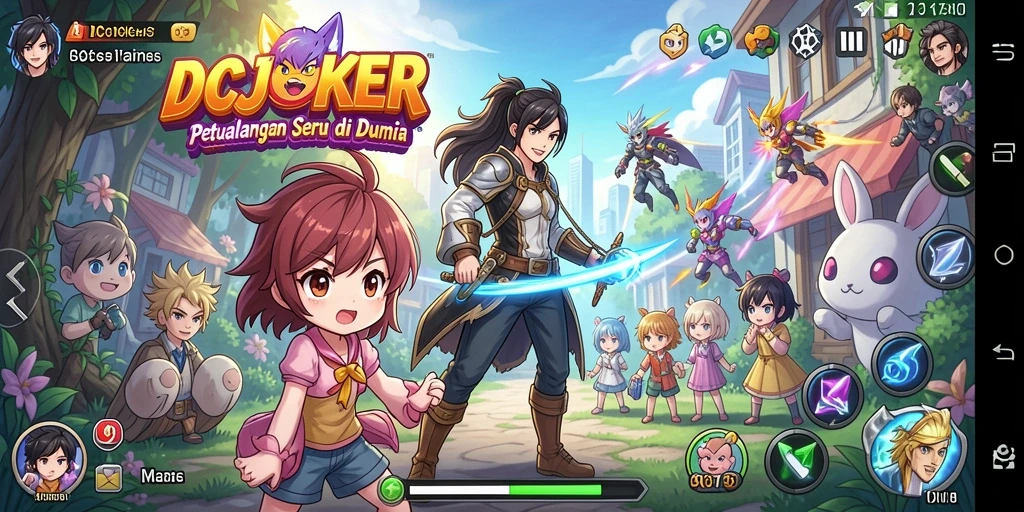 Screenshot dari gameplay IDCJOKER dengan karakter anime yang menarik.