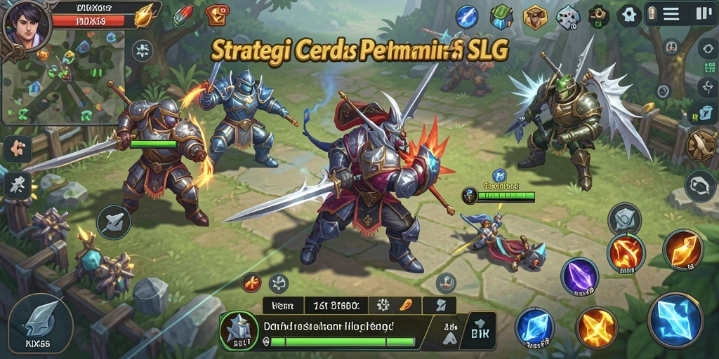 Tampilan gameplay IDX66 dengan pertempuran strategis yang intens.