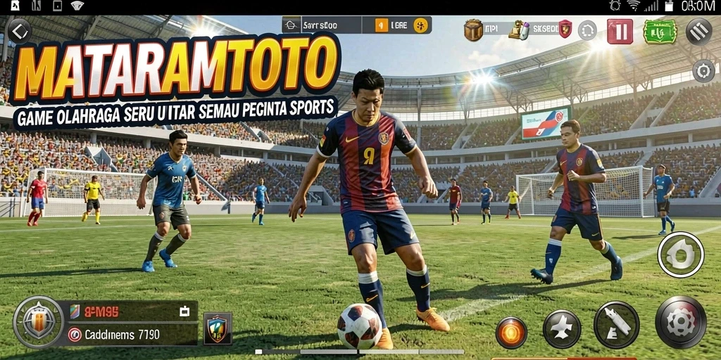 Tampilan gameplay seru dalam MATARAMTOTO yang penuh aksi olahraga.