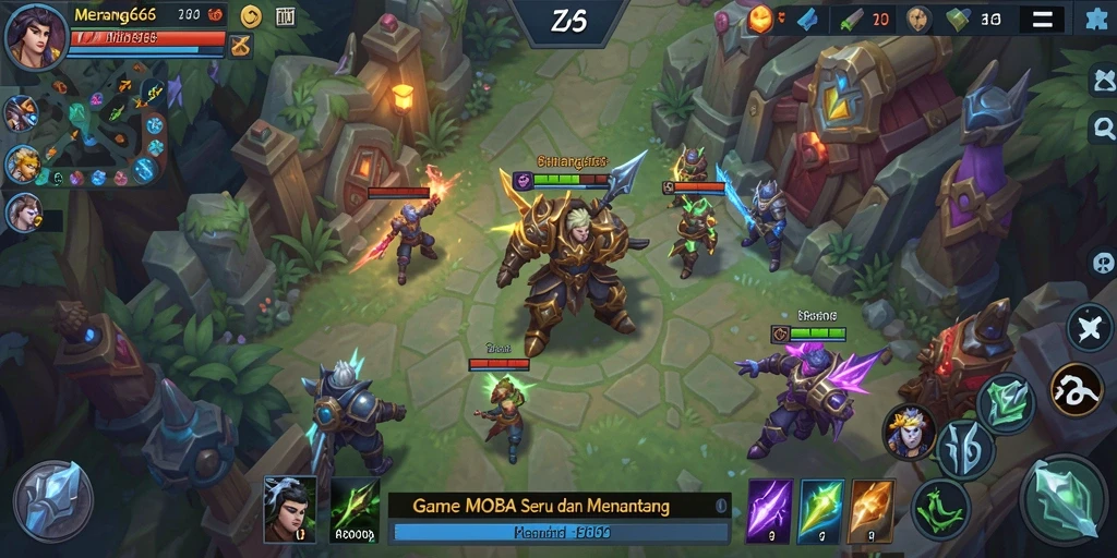 Tampilan grafis mengesankan dalam gameplay MOBA.
