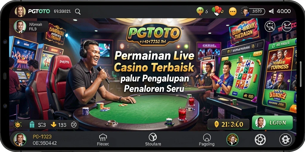 Screenshot gameplay PGTOTO menampilkan dealer langsung dan interaksi yang seru.