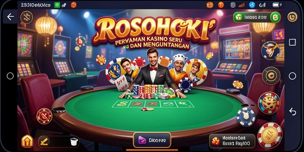 Tampilan gameplay Kasino yang menarik dan interaktif di ROSOHOKI.