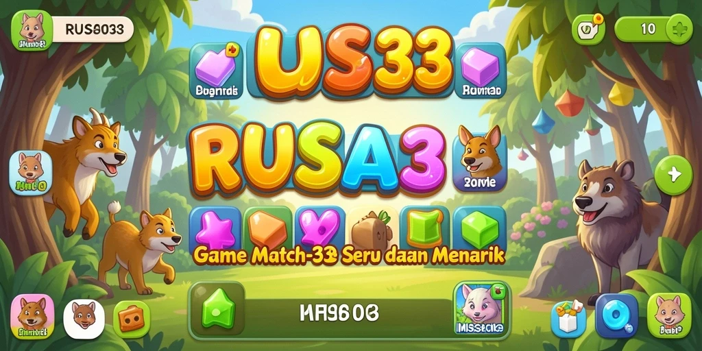 Screenshot RUSA33 menunjukkan pemain mencocokkan objek dalam gameplay yang menarik.