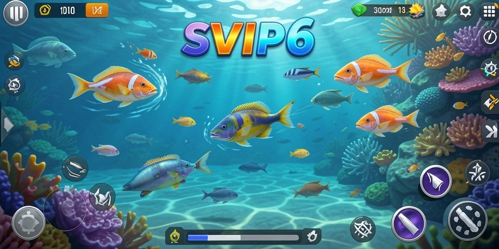 Tampilan gameplay SVIP6 dengan serunya berburu ikan.