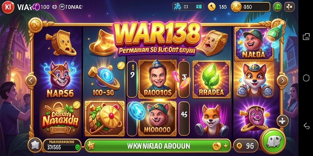 Tampilan screenshot utama WAR138 dengan gameplay Slot yang seru.