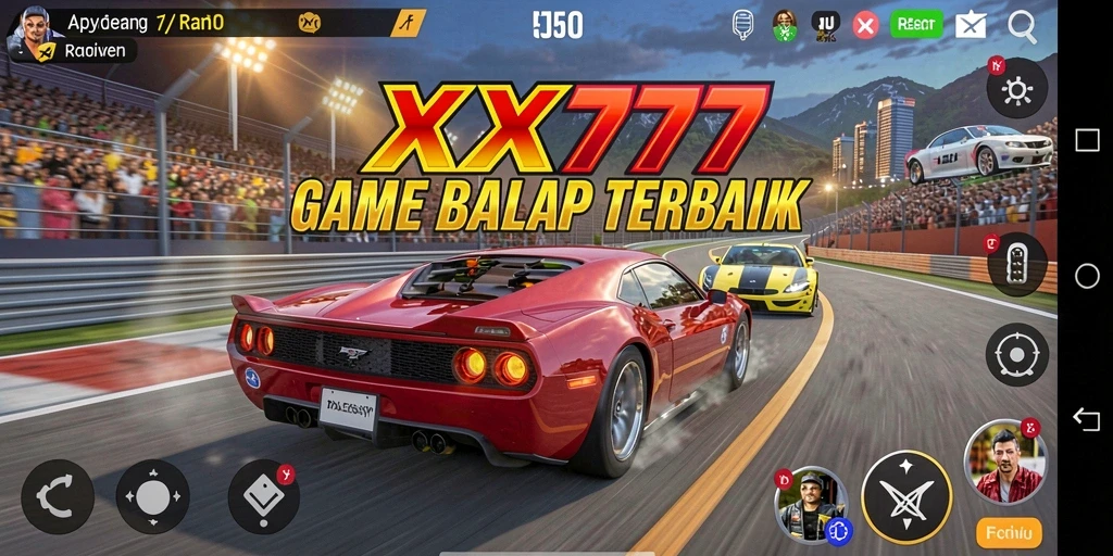 Gameplay mendebarkan dari XXX777 dengan aksi balapan yang intens.